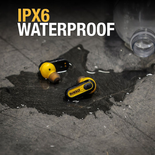 DEWALT PRO-X1 In-ear Bluetooth Handsfree Earphones with Sweat Resistance and Charging Case Black view 5
