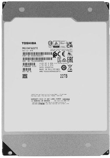 Toshiba MG 22TB HDD Hard Drive 3.5" SATA III 7200rpm for Server MG10AFA22TE Ansicht 5