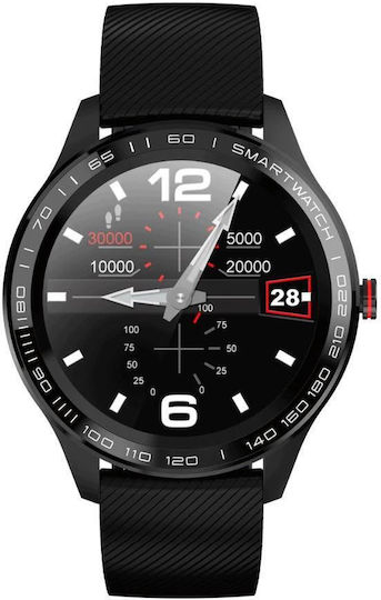 Kingwear L9 42mm Smartwatch with Heart Rate Monitor (Black) vue 2