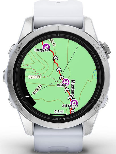 Garmin Epix Pro (Gen 2) Stainless Steel 42mm Waterproof Smartwatch with Heart Rate Monitor (Silver with Whitestone) view 2