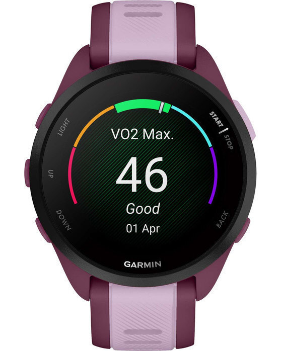 Garmin Forerunner 165 Music 43mm Waterproof Smartwatch with Heart Rate Monitor (Berry/Lilac) view 7