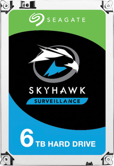 Seagate Skyhawk Surveillance 6TB HDD Hard Drive 3.5" SATA III 5900rpm with 256MB Cache for Recorder ST6000VX001