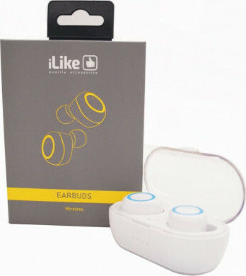 iLike IBE01 In-ear Bluetooth Handsfree Earphones with Charging Case White view 1