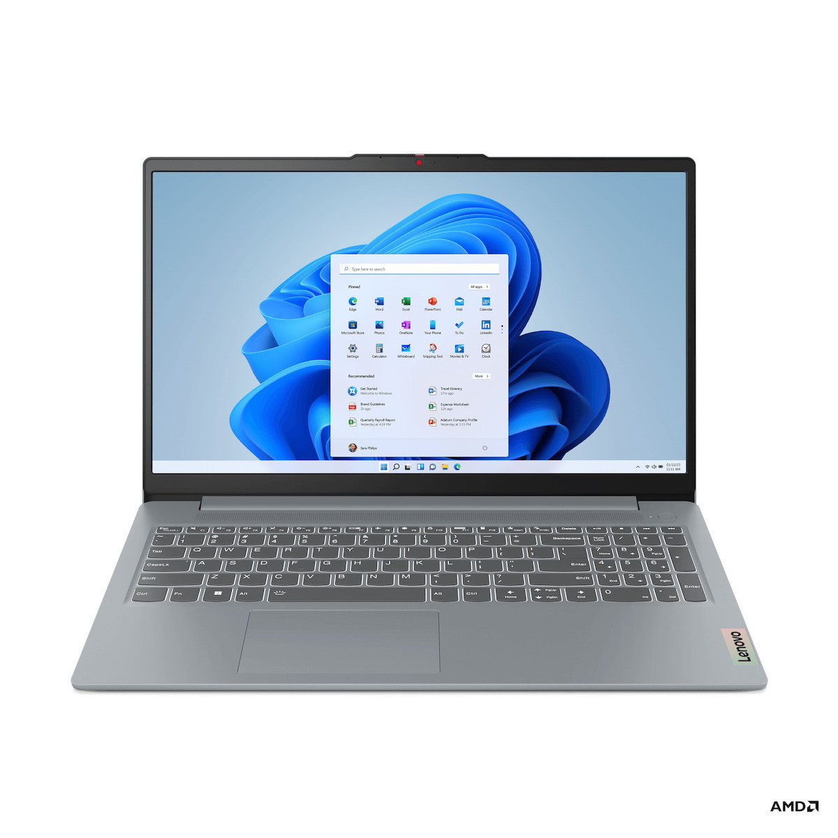 Lenovo IdeaPad Slim 3-15AMN8 15.6" IPS FHD (Ryzen 3-7320U/8GB/512GB SSD/W11 Home) Arctic Grey (GR Keyboard) view 1