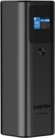 Canyon PB-2010 Power Bank 27000mAh 140W with USB-A Port and 2 USB-C Ports Power Delivery / Quick Charge 3.0 Gray view 6