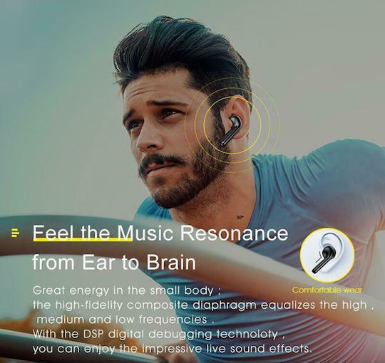 Awei T15 In-ear Bluetooth Handsfree Earphones with Charging Case Black view 7