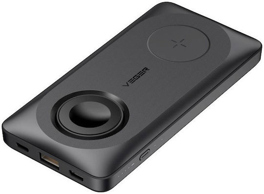 Veger MagMulti Wireless MagSafe Power Bank 10000mAh 15W with USB-A Port and USB-C Port Black vue 5