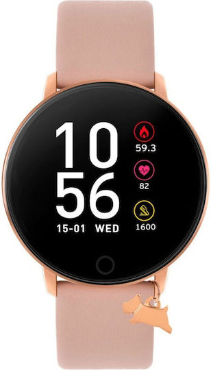 Radley London Stainless Steel Smartwatch with Heart Rate Monitor (Pink)