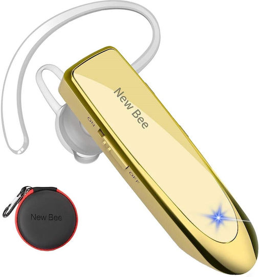 In-ear Bluetooth Handsfree Earphones Gold view 1