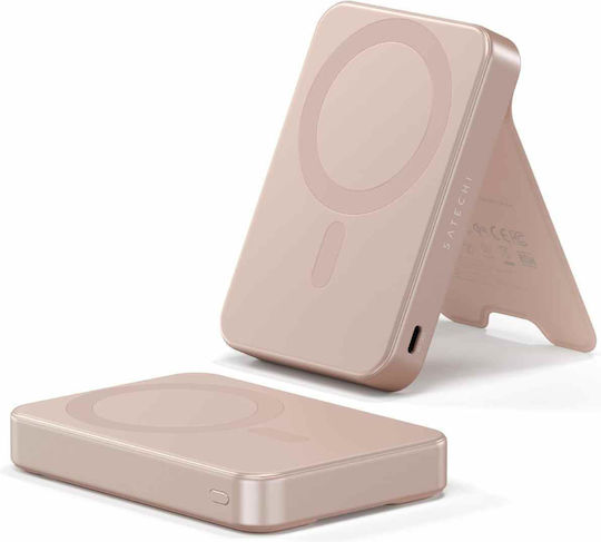 Satechi OntheGo Qi2 MagSafe Power Bank 10000mAh 15W Pink vista 2