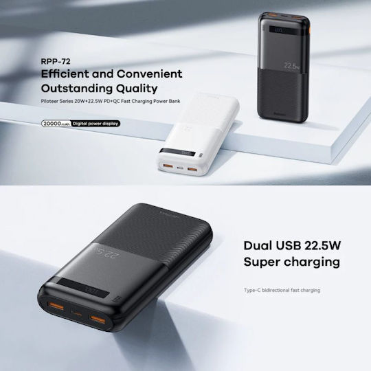 Remax RPP-72 Power Bank 10000mAh with 2 USB-A Ports White vista 4