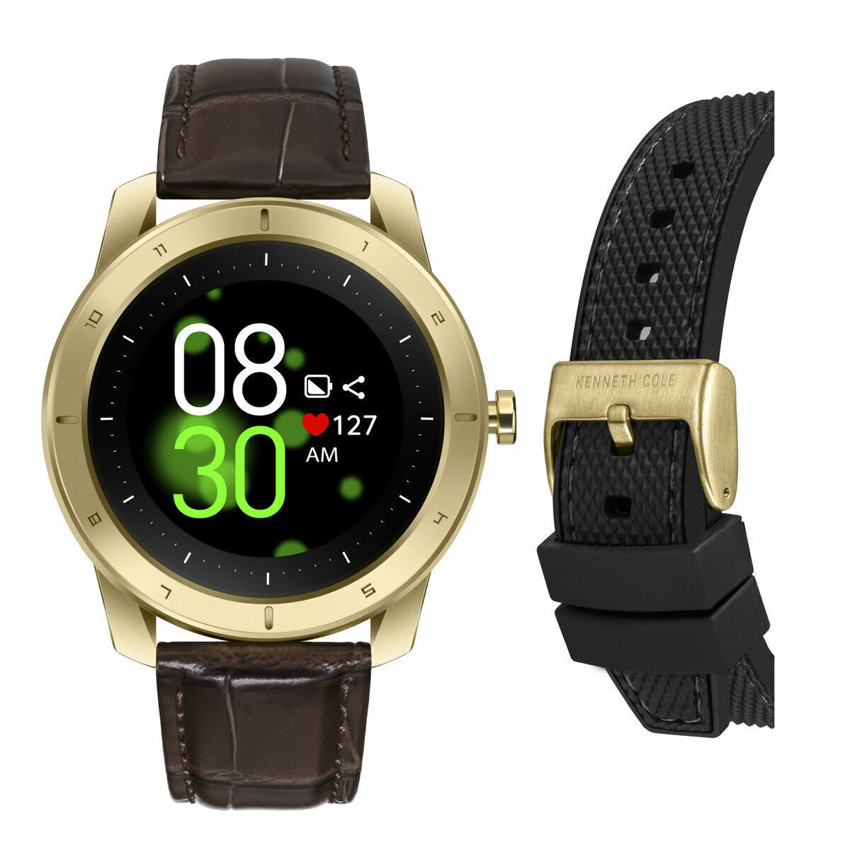 Kenneth Cole Stainless Steel 45mm Smartwatch (Black) – vizualizare 2