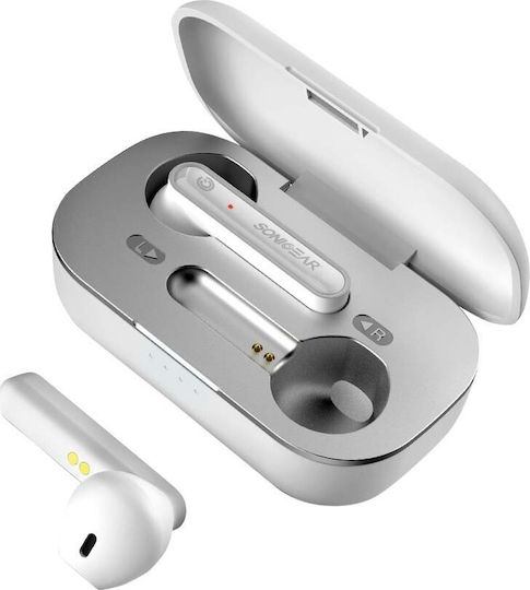 Sonic Gear TWS1 Earbud Bluetooth Handsfree Earphones with Charging Case White view 2
