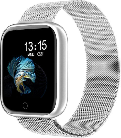 Smartwatch T80s Silver 1.3 Inch Color Tft Ips Display Heart Rate Measurement Body Temperature Measurement Ambient Temperature Measurement Sleep Monitoring view 1