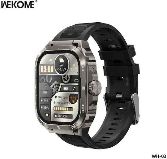 WK WH-03 Smartwatch with Heart Rate Monitor (Gray)