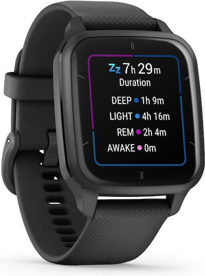 Garmin Venu Sq 2 Music Edition Aluminium 40mm Waterproof Smartwatch with Heart Rate Monitor (Slate Aluminium Bezel with Black Case and Silicone Band) view 3