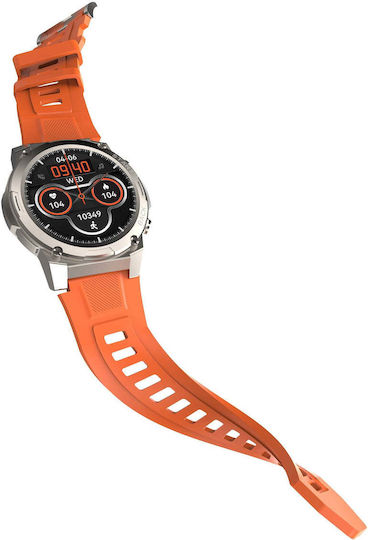HiFuture FutureGo Mix 2 Stainless Steel Smartwatch with Heart Rate Monitor (Orange) view 4