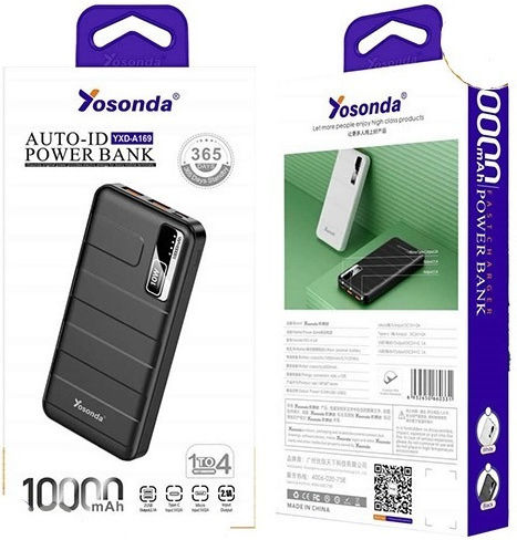 Yosonda Power Bank 10000mAh Black view 2