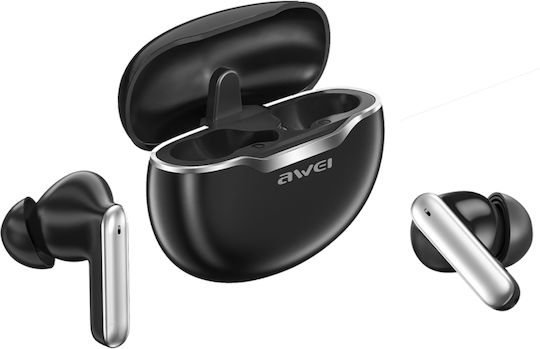 Awei T50 In-ear Bluetooth Handsfree Earphones with Sweat Resistance and Charging Case Black Ansicht 2