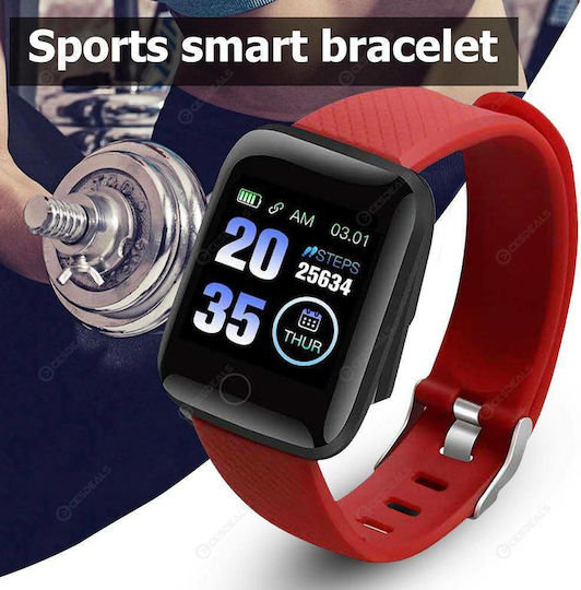 116 Plus Smartwatch with Heart Rate Monitor (Red) Ansicht 3