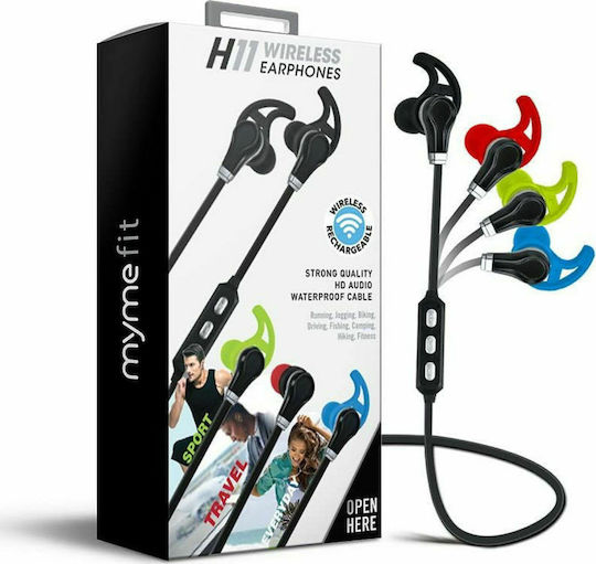 MyMe Fit H11 In-ear Bluetooth Handsfree Earphones Black-Multi view 2