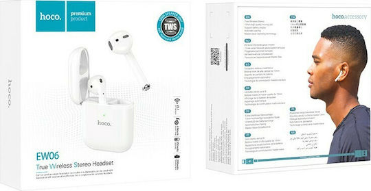 Hoco EW06 In-ear Bluetooth Handsfree Earphones with Charging Case White view 5