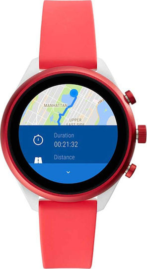 Fossil Sport 41mm Smartwatch with Heart Rate Monitor (Red) view 6
