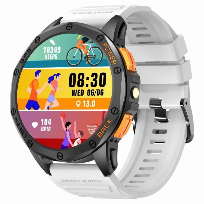 Gravity Gps Gt24-2 Smartwatch Black + White Strap view 5