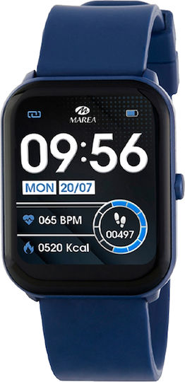 Marea B63001-2 45mm Smartwatch with Heart Rate Monitor (Blue)
