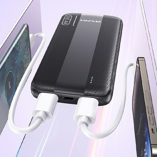 Awei P20K Power Bank 10000mAh with 2 USB-A Ports Black vue 9