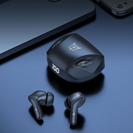 Onikuma T33 In-ear Bluetooth Handsfree Earphones with Charging Case Black view 2