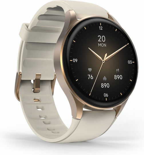 HAMA 8900 Waterproof Smartwatch with Heart Rate Monitor (Gray-Gold) view 7