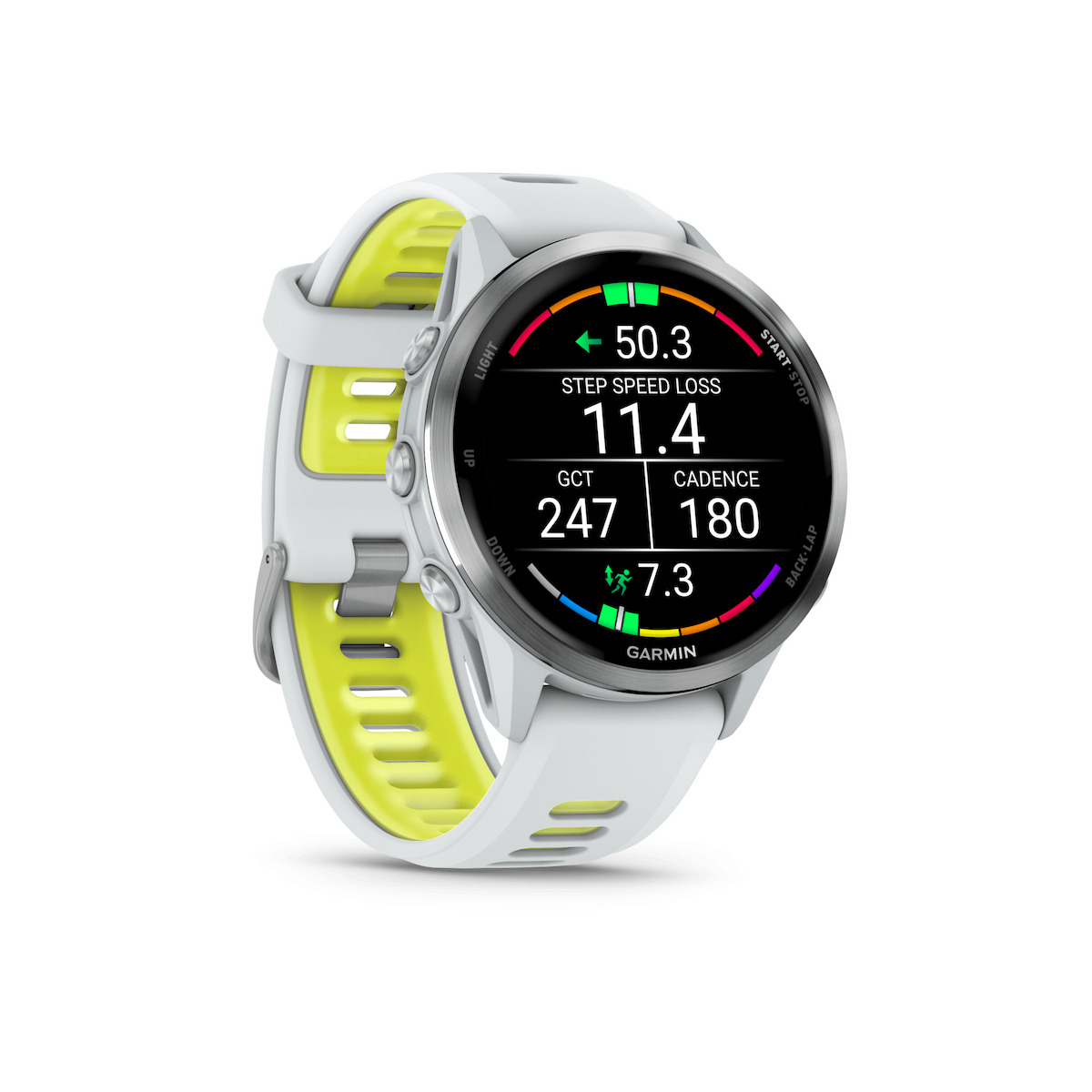 Garmin Forerunner 970 Titanium 47mm Waterproof Smartwatch with Heart Rate Monitor (Titanium with Whitestone and Translucent Amp Yellow) view 4