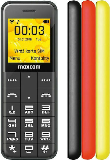 MaxCom MM111 Single SIM Mobile with Buttons Black view 2
