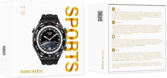 Hoco Y16 Smartwatch with Heart Rate Monitor (Black) vista 4