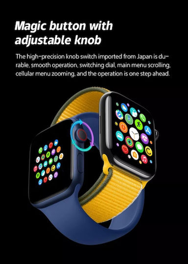 i9 Pro Max Smartwatch with Heart Rate Monitor (Black Silicone & Black Metallic) view 5