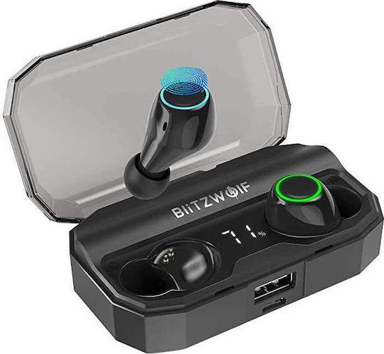 BlitzWolf BW-FYE3S In-ear Bluetooth Handsfree Earphones with Charging Case Black view 1