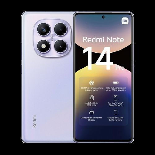 Xiaomi Redmi Note 14 Pro 4G Dual SIM (12GB/512GB) Aurora Purple vue 4
