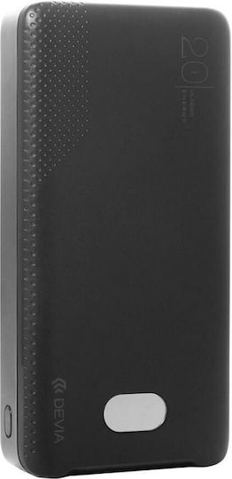 Devia EP111 Power Bank 20000mAh with 2 USB-A Ports and USB-C Port Black vista 2