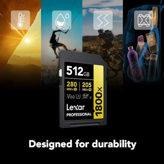 Lexar Professional 1800X SDXC 512GB Class 10 U3 UHS-II view 5