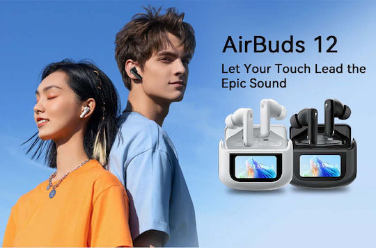 AirBuds 12 Bluetooth Handsfree Earphones with Sweat Resistance and Charging Case White view 9