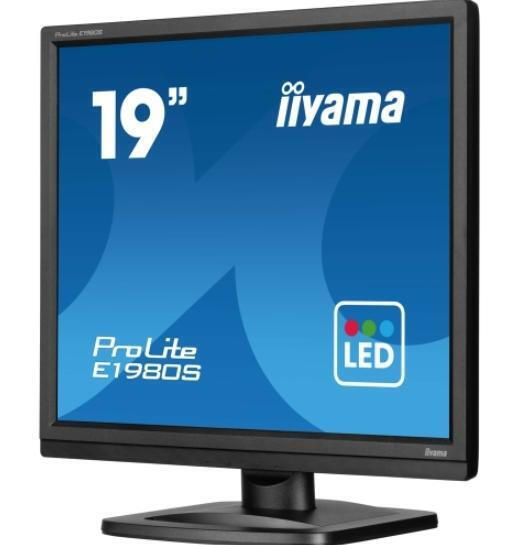 Iiyama ProLite E1980S-B1 TN Monitor 19" 1280x1024 with Response Time 3ms GTG view 4