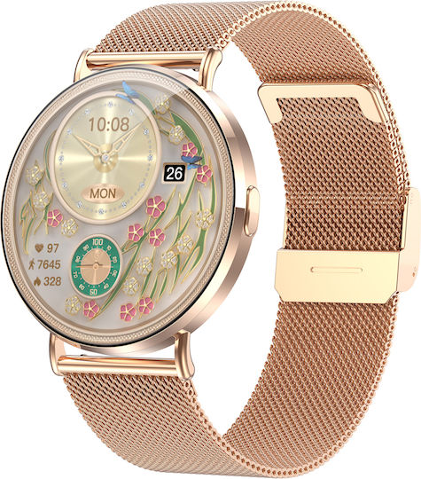 iSEN KM88 46mm Smartwatch with Heart Rate Monitor (Gold) view 4