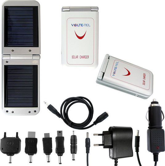 Volte-Tel SC001 Solar Power Bank 1000mAh with USB-A Port White