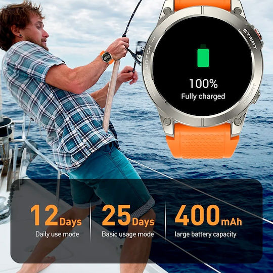Aoke S53 Smartwatch with Heart Rate Monitor (Black) view 3