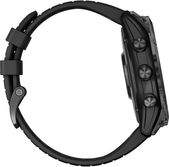 Garmin Epix Pro Stainless Steel 51mm Waterproof Smartwatch with Heart Rate Monitor (Slate Grey with Black Band) view 6