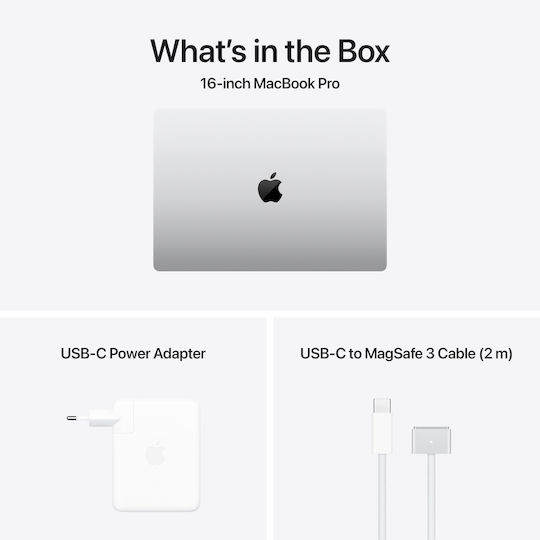 Apple MacBook Pro 16" (2024) 16.2" Retina Display 120Hz (M4-Pro 14‑core/48GB/512GB SSD) Silver (UK Keyboard) vue 8