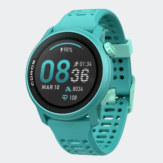 Coros Pace 3 Smartwatch with Heart Rate Monitor (Turquoise)