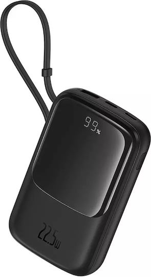 Baseus Qpow Pro+ Power Bank 10000mAh 22.5W with USB-A Port and USB-C Port Power Delivery Black Ansicht 4