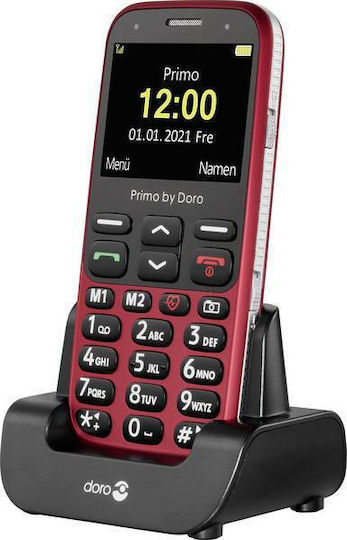 Doro Primo 368 Single SIM Mobile Phone with Big Buttons Red view 3